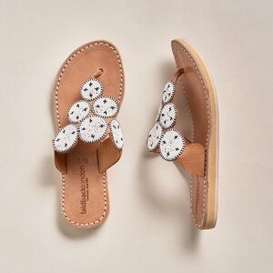 Laidback London handmade white sandals- size 37 (7) NEW in box.